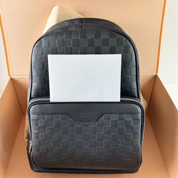 LOUIS VUITTON N40306 Damier Infini Backpack Rucksack Black Men's - Picture 4 of 16